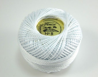 Finca Perle Cotton Thread Pearl Cotton - White