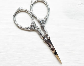 Modern Embroidery Scissors | Beautiful Thread Snips for Embroidery, Knitting, Cross Stitch, Sewing, Quilting, Needlework - TUDOR ROSE