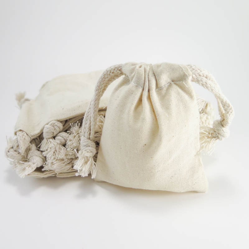 Small Muslin Bags 25 Cotton Muslin Bags Pouches 3 by 4 Etsy