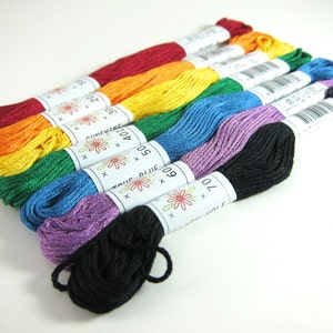 Rainbow Embroidery Floss Set | Sublime Stitching Embroidery Thread Collection 7 Skeins of Hand Embroidery Floss - RAINBOW