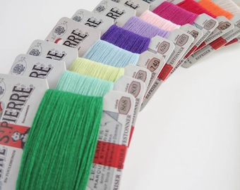 Wool Embroidery Floss | 12 color Laine St. Pierre French Wool Embroidery Thread Set for Hand Embroidery, Darning (Modern Colors - Asst 2)