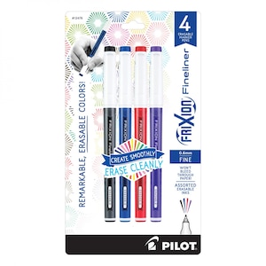 KTDY Pilot FriXion Colors Erasable Markers 24 Colors Eraser set (24Colors  with a pouch) Black Red Blue Green Soft Light Pink Baby Orange Yellow  Violet Brown Gray Pale Honey Forest Emerald Sky