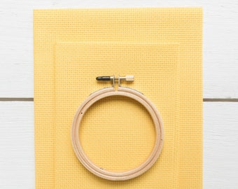 Cross Stitch Fabric - 14 count Aida Cloth | 100% Cotton Cross Stitch Embroidery Aida Fabric - Riviera Gold (14 ct)