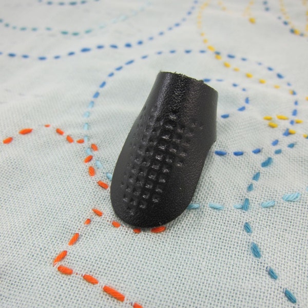 Sashiko Thimble | Adjustable Leather Palm Thimble for Sashiko, Boro Stitching, Hand Embroidery, Made in Japan