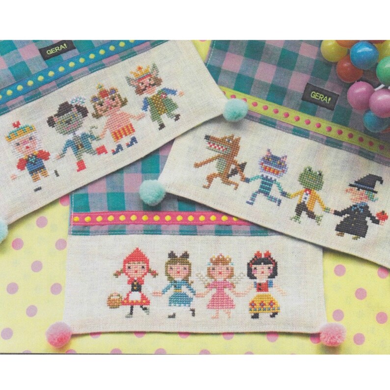 Counted Cross Stitch Pattern by Kyoko Maruoka FUNNY QUARTETS Gera Modern Cross Stitch Pattern