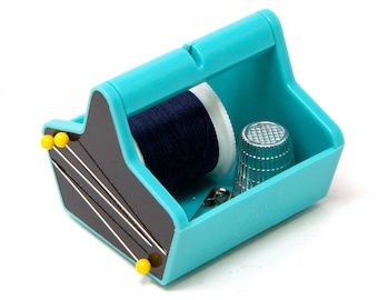 Mini Thread Cutter Caddy | Magnetic Thread Caddy to Hold Pins and Notions with Built In Thread Cutter for Quilting, Embroidery