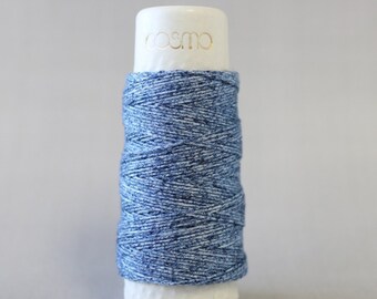 COSMO Hidamari Sashiko Thread | Cotton Sashiko Embroidery Thread - DENIM BLUE (#203)