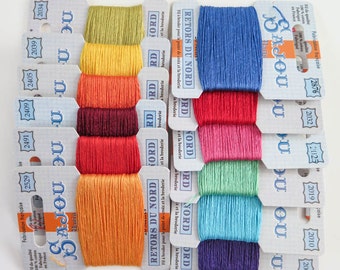 Embroidery Floss Set | Retors De Nord French Embroidery Thread - 12 Modern Colors plus Thread Storage Box (Asst #2)