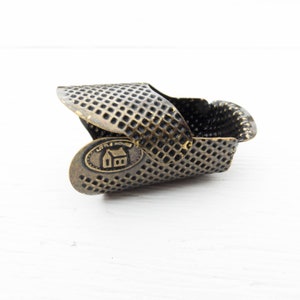 Thimble | Little House Tortoise Shell Metal Thimble for Long Nails or Manicured Nails for Sashiko, Quilting, Sewing, Embroidery, Doll Making