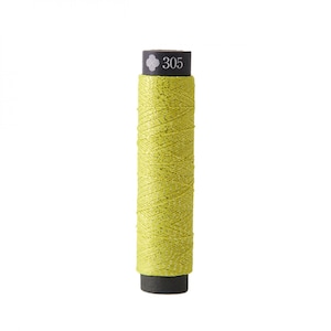 Metallic Embroidery Thread | Lecein COSMO Nishikiito Embroidery Floss - Neoni Neon Embroidery Thread - LEMON (305)