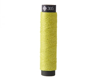 Metallic Embroidery Thread | Lecein COSMO Nishikiito Embroidery Floss - Neoni Neon Embroidery Thread - LEMON (305)