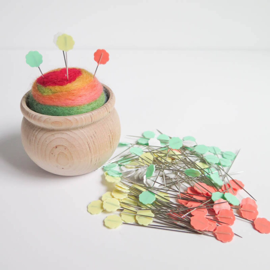 Flower Head Pins Flat Flower Pins by Clover for Quilting Etsy