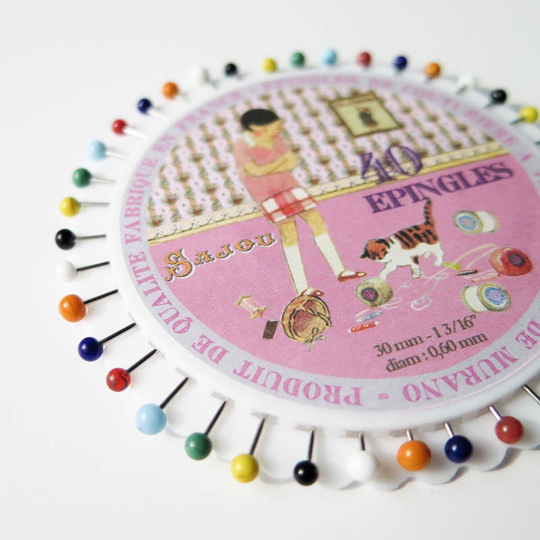 Glass Headpins Glass Head Pins, Sewing Pins, Pin Rosette for Sewing