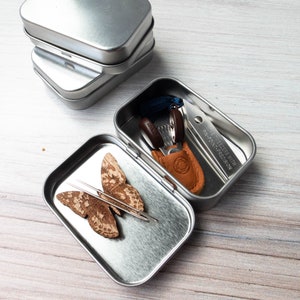 Mini Metal Tins | Small Hinged Steel Tins for Storage