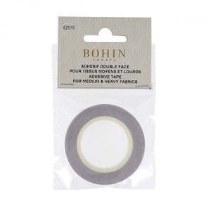 Bohin Wonder Tape (1/4") | Double Sided Adhesive Sewing Tape for Bag Making, Hems, Clothes Sewing