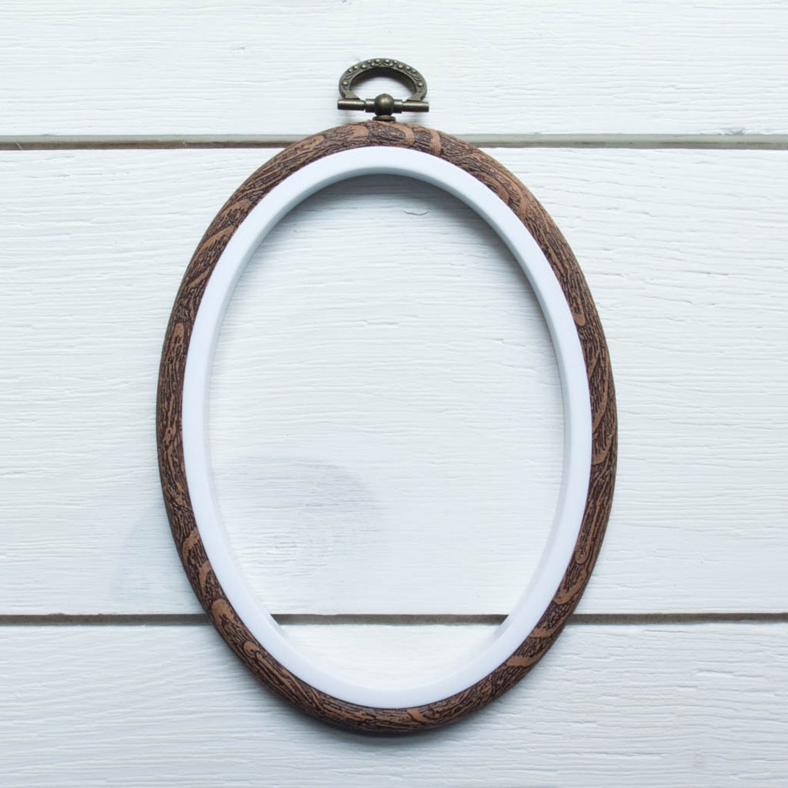 Oval Embroidery Hoop 3.5 in X 5 in Faux Wood Flexi Hoop Etsy