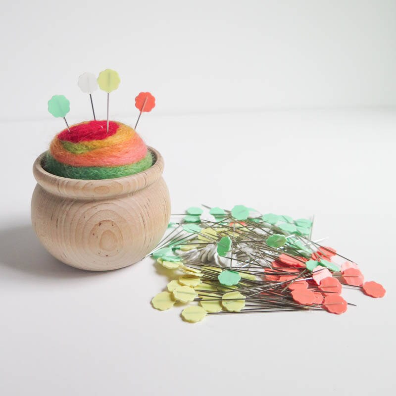 Flower Head Pins Flat Flower Pins by Clover for Quilting Etsy