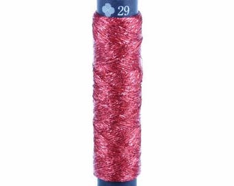 Metallic Embroidery Floss | Cosmo Lecien Nishikiito Hand Embroidery Thread - Red (No. 29)