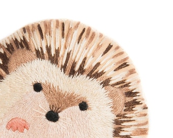 Modern Hand Embroidery Kit | Kiriki Press Embroidered Doll Kit to Make Your Own Plushie - HEDGEHOG