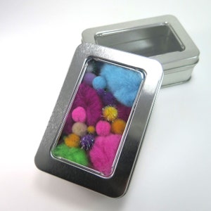 Rectangular Mint Tins with Window Lid | 4.25 inch (11 cm) Medium Rectangular Steel Tins with Window (3 pack)