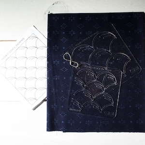 Sashiko Stencil | Traditional Japanese Sashiko Pattern Plastic Stencils in 2 sizes for Visible Mending, Quilting - NOWAKI (7)
