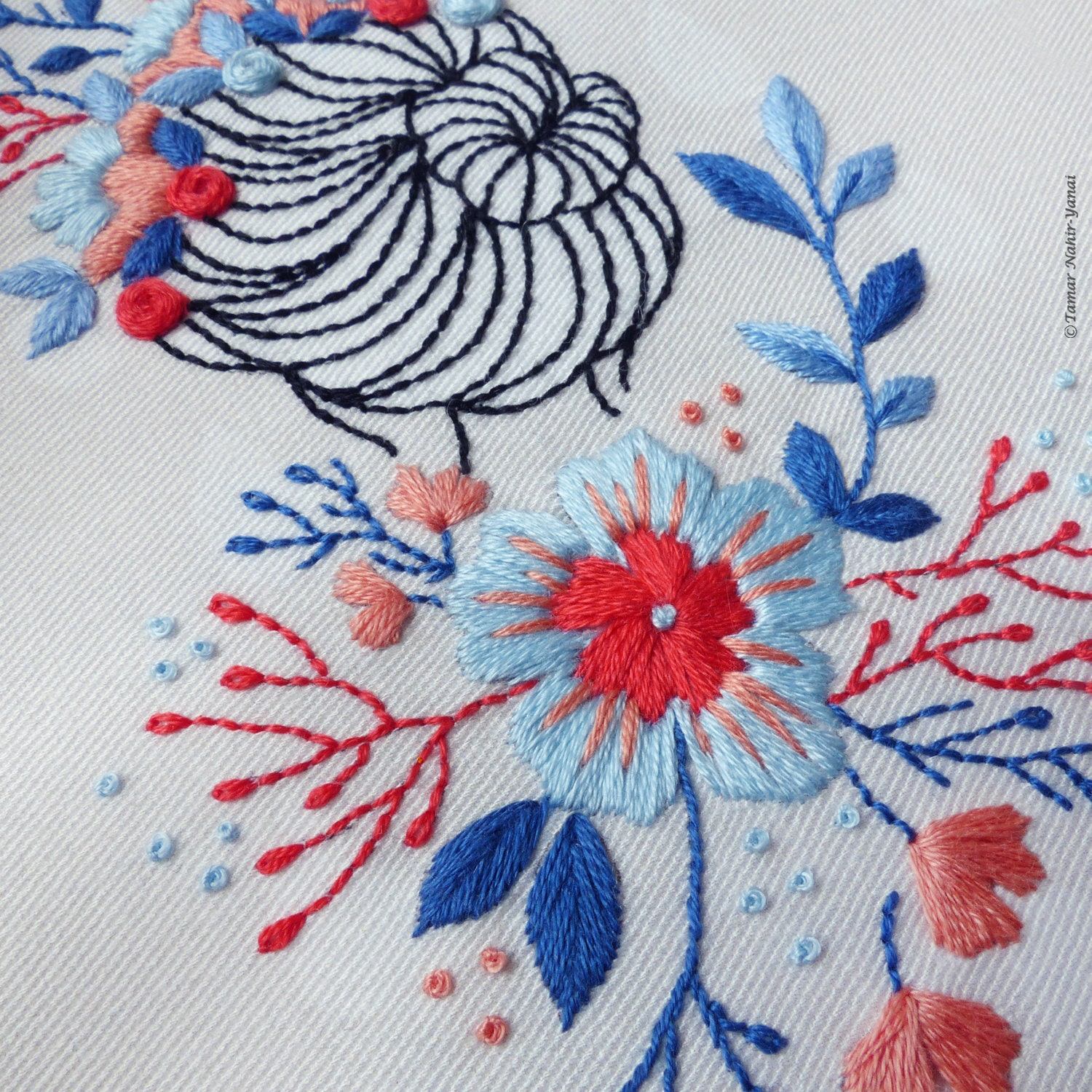 Modern Hand Embroidery Kit | 6 Inch (15 Cm) Nursery Decor Hoop Art ...