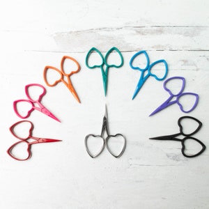 Small Embroidery Scissors | Little Love Miniature Embroidery Scissors Thread Snips Available in 8 Different Colors - LITTLE LOVES