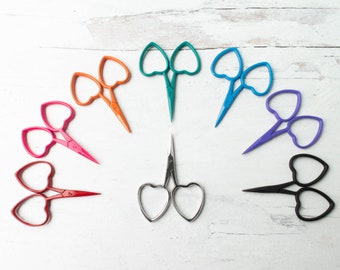 Small Embroidery Scissors | Little Love Miniature Embroidery Scissors Thread Snips Available in 8 Different Colors - LITTLE LOVES