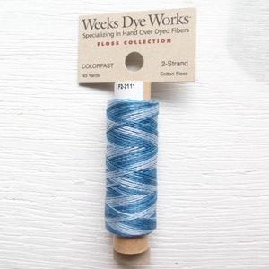 Embroidery Floss | Weeks Dye Works Hand Over-Dyed 2-Strand Embroidery Thread - SKY (2111)