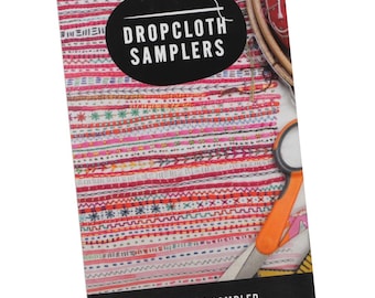 Hand Embroidery Pattern | Dropcloth Samplers Pre-Printed Cotton Embroidery Sampler -RED STRIPE Sampler