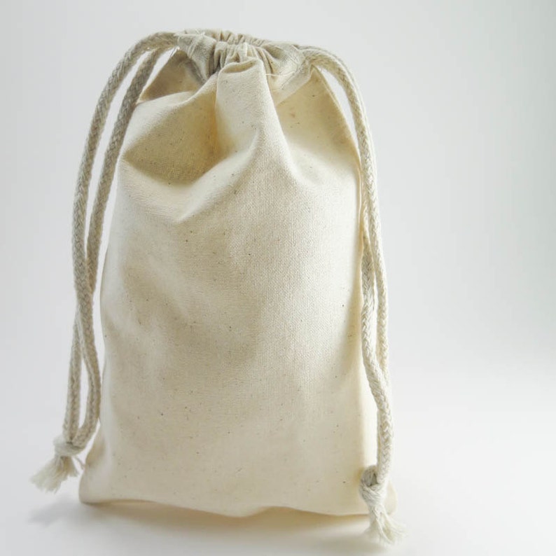 10 Large Muslin Bags Cotton Pouches 5 by 8 Inch for Jewelry Etsy