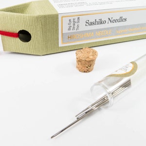 Sashiko Needles | Tulip Hiroshima Sashiko Needles - Thin Size Needles with Large Eye for Easy Threading