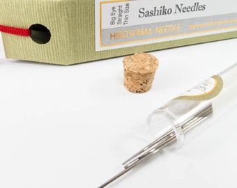 Aiguilles Sashiko | Aiguilles Tulip Hiroshima Sashiko - Aiguilles fines avec grand chas pour un enfilage facile