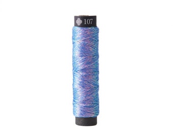 Metallic Embroidery Thread | Lecein COSMO Nishikiito Embroidery Floss - Opali Shabon-Dama - MIDNIGHT SUN (107)