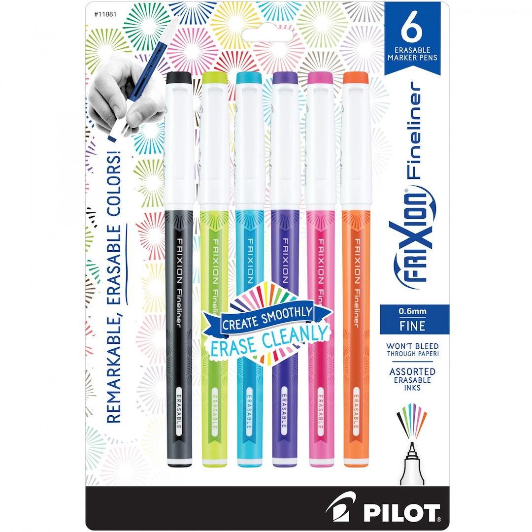 Friction Color Erasable Frixion Fineliner Pen Set | Pilot Frixion Heat Erase Marker ...