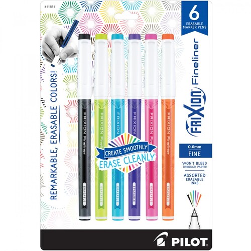 Erasable Frixion Fineliner Pen Set Pilot Frixion Heat Erase Etsy