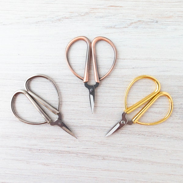 Tiny Embroidery Scissors | Petite Heirloom Embroidery Scissors, Mini Thread Snip Scissors 2.25 inches, Airplane Friendly - SULLIVAN PETIT