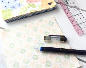 marqueur effaçable à l'eau à pointe extra fine | Stylo japonais Chacopen effaçable à l'eau, pointe fine pour courtepointe, appliqué, broderie - BLEU