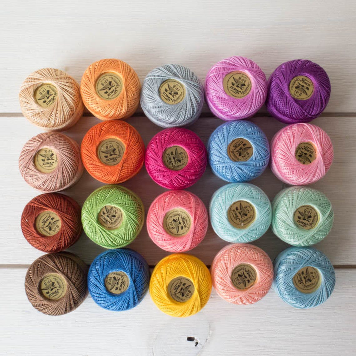 Perle Cotton Thread Set Pearl Cotton Thread Collection 20 Etsy