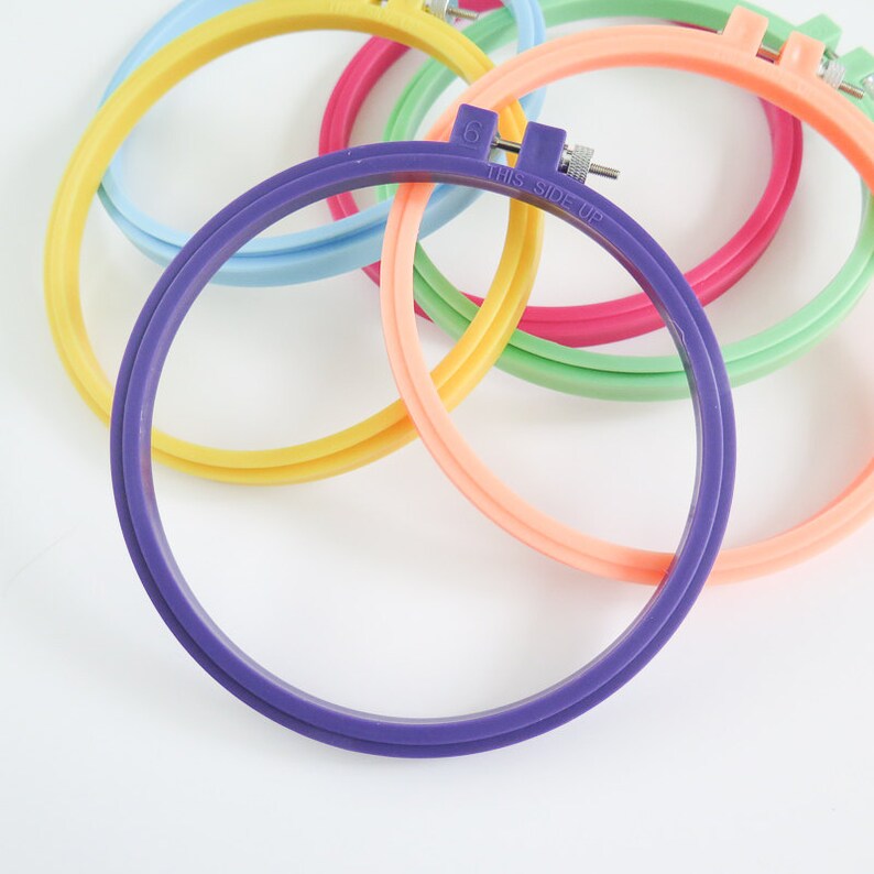6 Inch Embroidery Hoop ONE Hoopla Plastic Embroidery Hoops Etsy UK