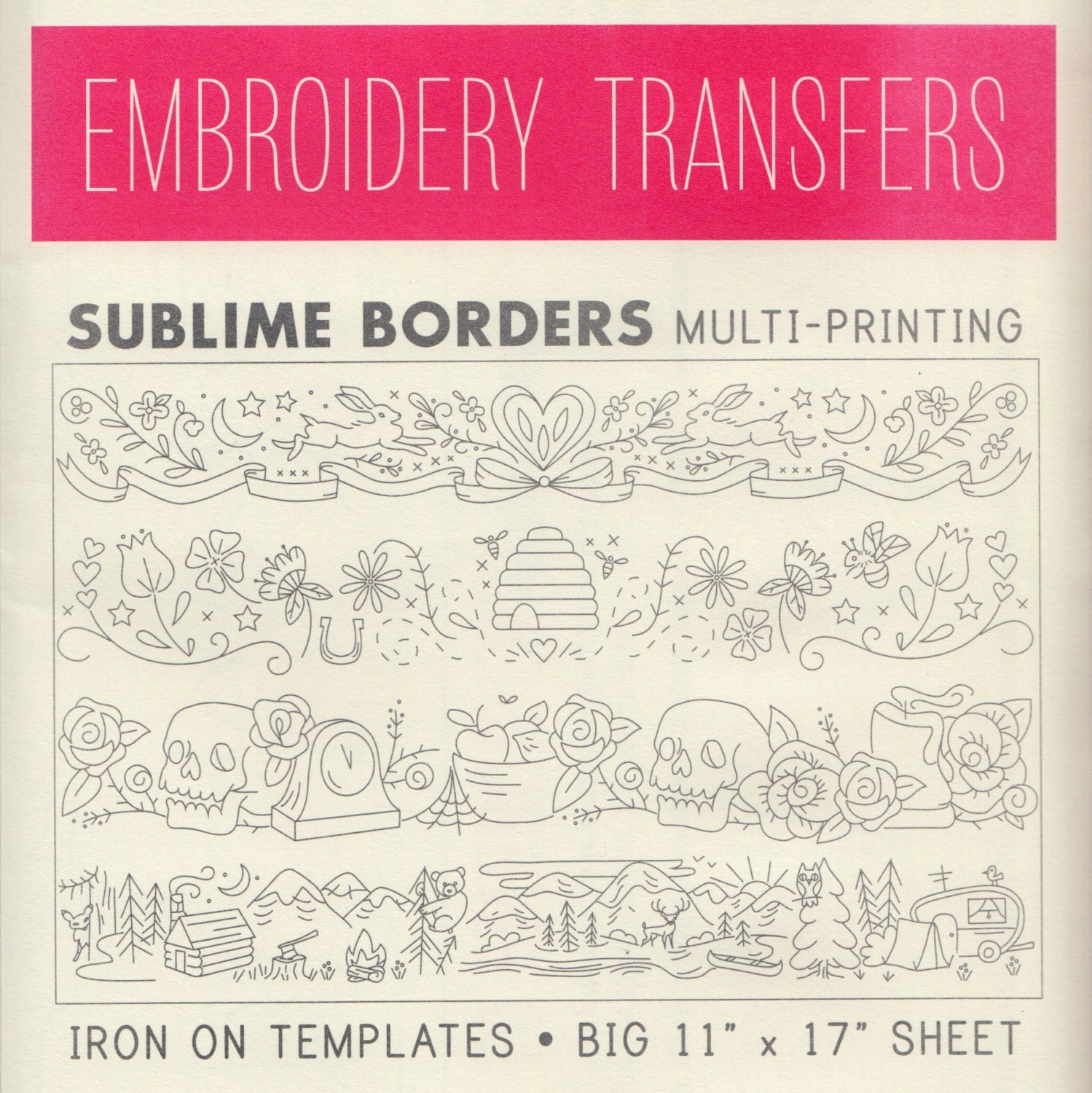 Iron on on sale embroidery transfers
