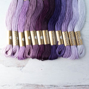 Cosmo Embroidery Floss Set | Japanese Cotton Embroidery Floss Collection - LAVENDER