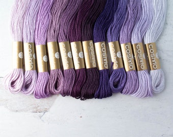 Cosmo Embroidery Floss Set | Japanese Cotton Embroidery Floss Collection - LAVENDER