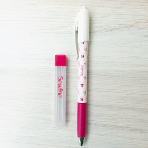 Sewline Fabric Mechanical Pencil | WHITE Fabric Pencil for Marking Sewing Patterns, Embroidery Pattern Transfer on Dark Fabric, Sashiko