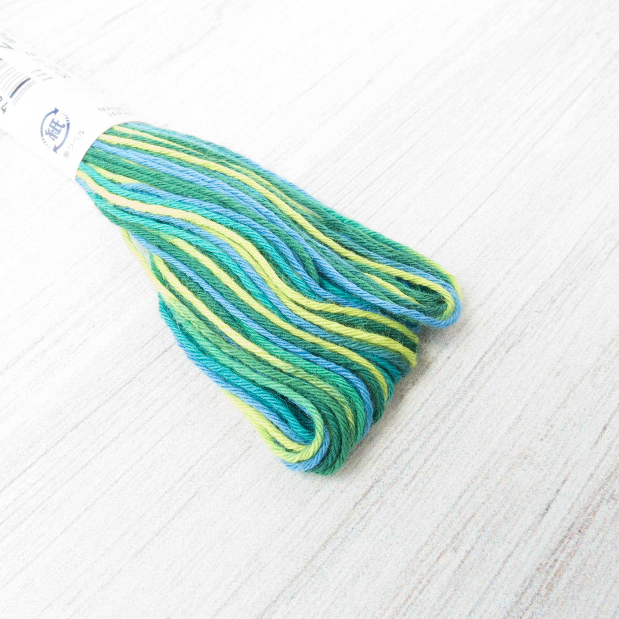 Sashiko Thread, Variegated Short-pitch 100 Meter Skein, Light Colours, - A Threaded Needle Sashiko Thread, Variegated Short-pitch 100 Meter Skein, Light Colours, - A Threaded Needle