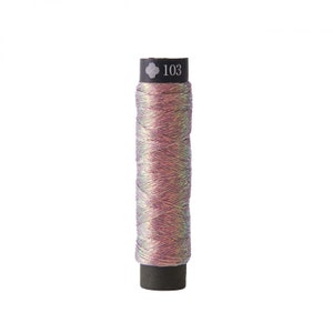 Metallic Embroidery Thread | Lecein COSMO Nishikiito Embroidery Floss - Opali Shabon-Dama - FIG (103)