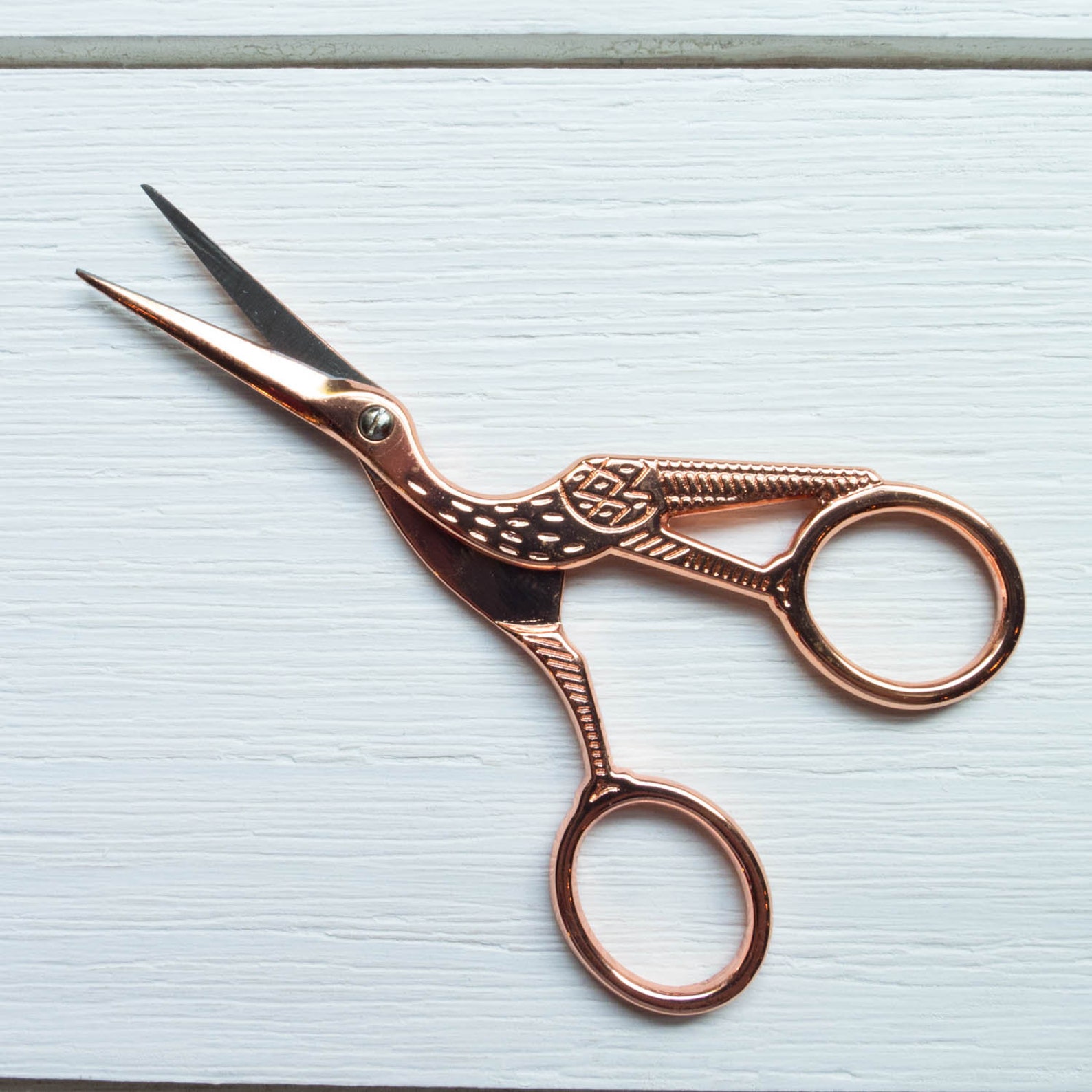 Rose Gold Embroidery Scissors Stork Embroidery Scissors Etsy