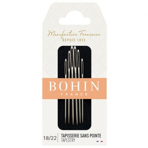 Cross Stitch Needles | BOHIN Tapestry Needles Assorted Sizes (18, 20, 22) Large Eye Ball Point Needles
