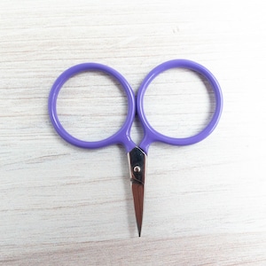Embroidery Scissors | Small Scissors, Modern Embroidery Scissors, Snips, Thread Snips, Cute Scissors, Airplane Friendly - PURPLE PUTFORD