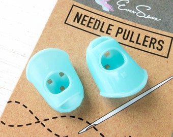 Rubber Needle Gripper | Needle Pullers (Mixed Sizes) Set of 2 for Thumb and Pointer Finger - EVERSEWN